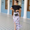 Blusa con textura de flor 3D