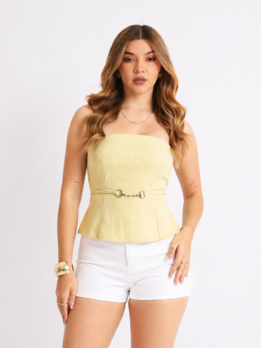 Blusa strapless